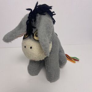 Vintage Eeyore Donkey/Sears Soft Grey Body Red Tongue Colorful Tail Black Mane